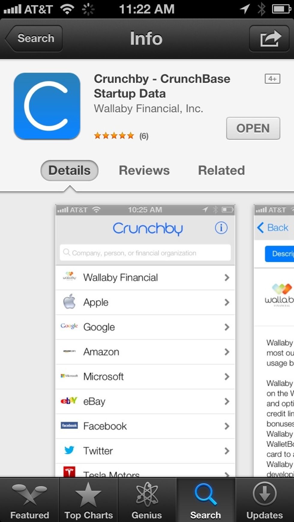 Download and open the FREE Crunchby app for iPhone in the App Store.