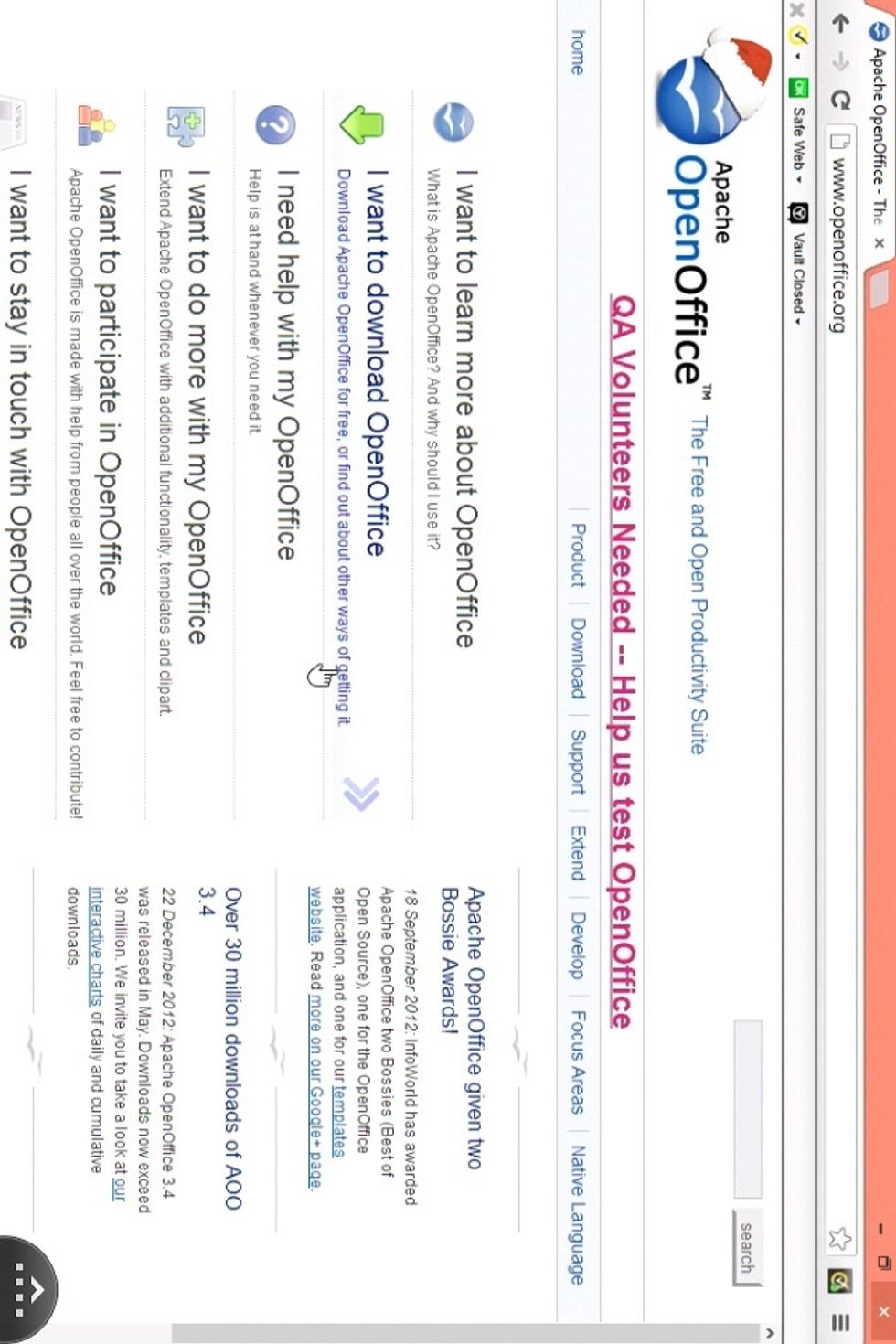 Download APACHE OPEN OFFICE from openoffice.org