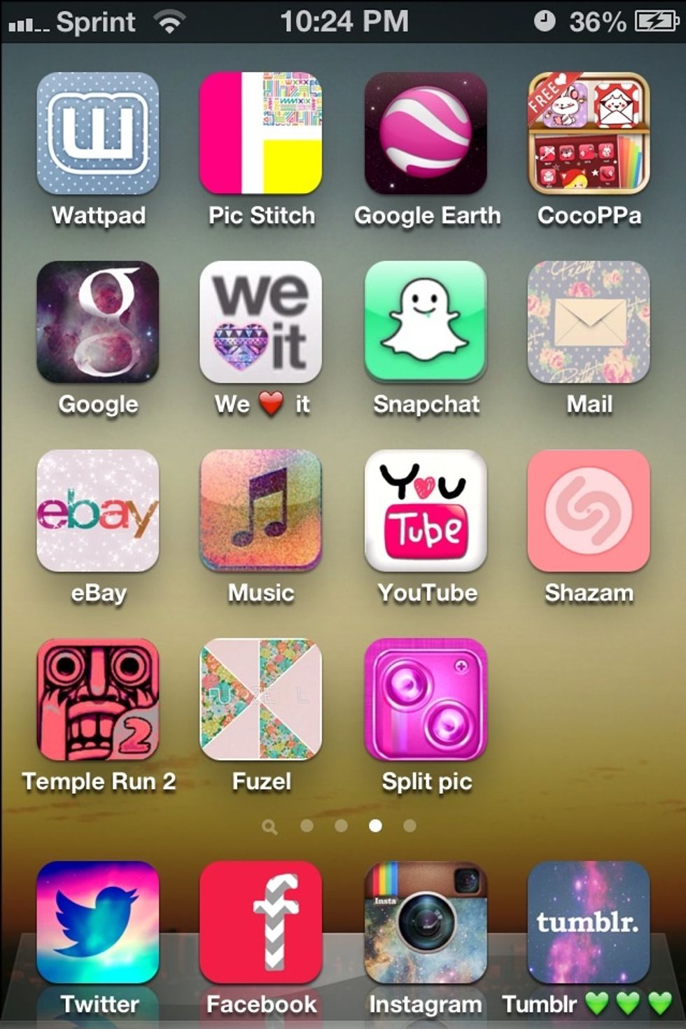 Download cocoppa (far right corner)