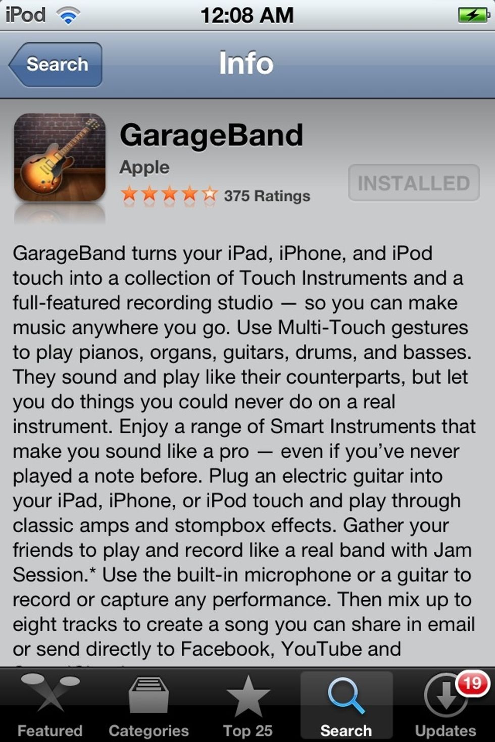 Download GARAGEBAND by APPLE from the App Store. Price: $5