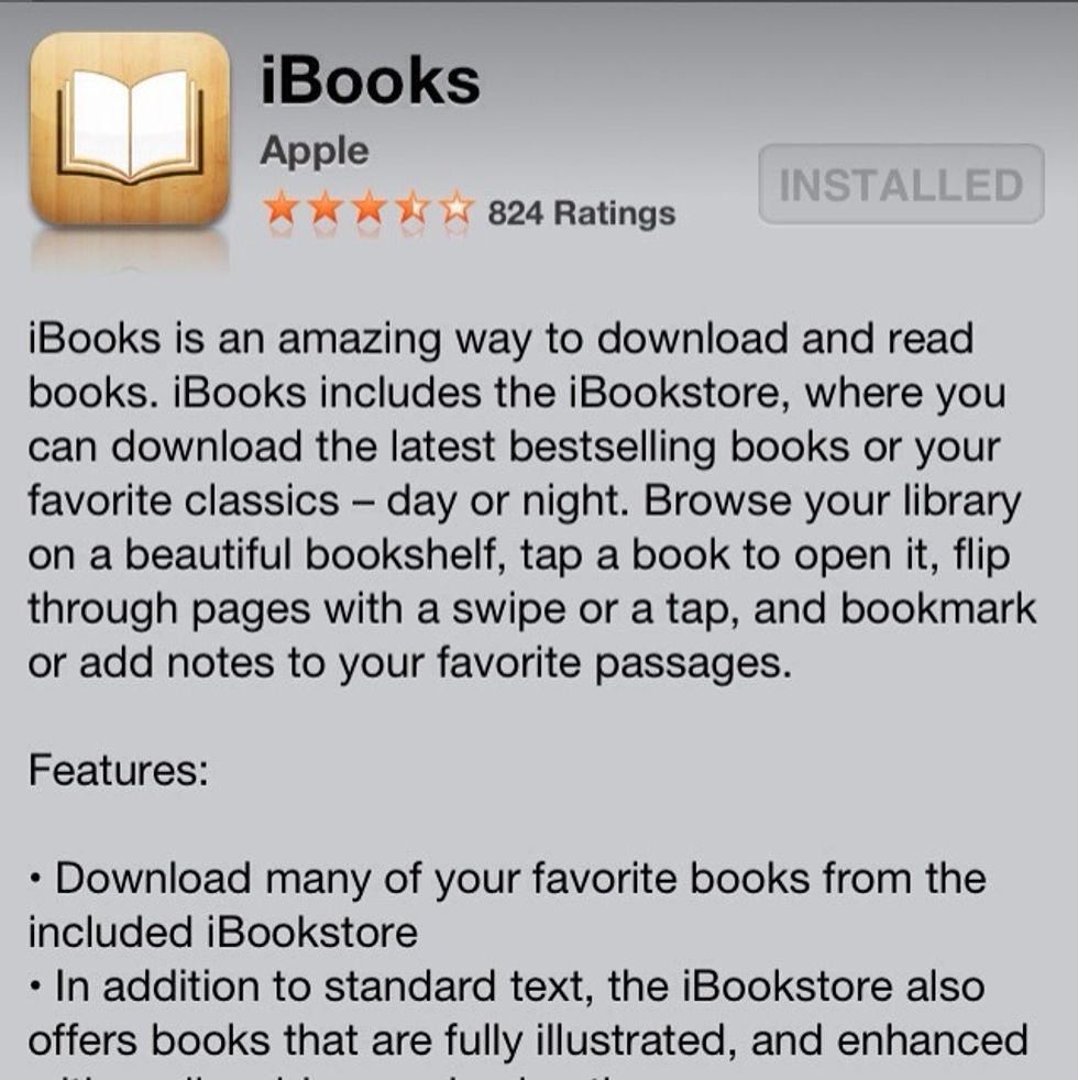 Download iBooks if you haven't got it already.