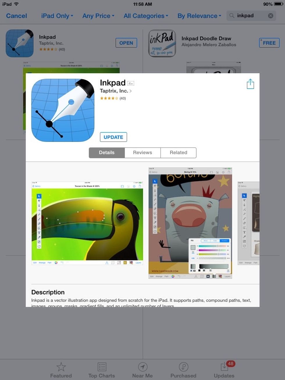 Download Inkpad for the iPad (Free)