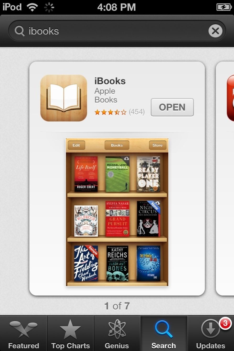 Download the IBooks app by APPLE from the App Store. (Free.)