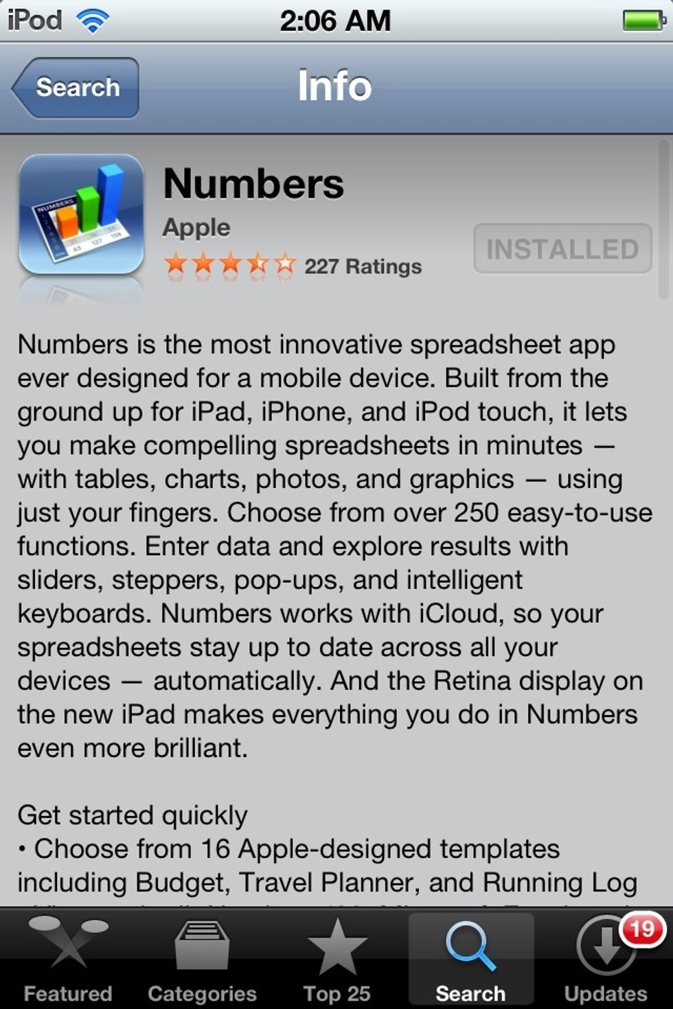 Download the NUMBERS app by APPLE from the app store ($10).
