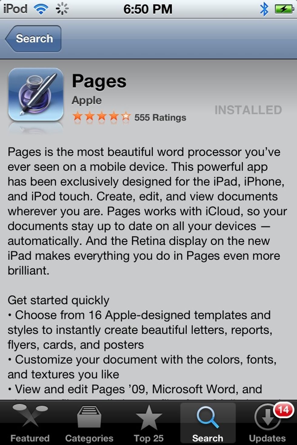 Download the PAGES app by APPLE from the app store. price: 10$