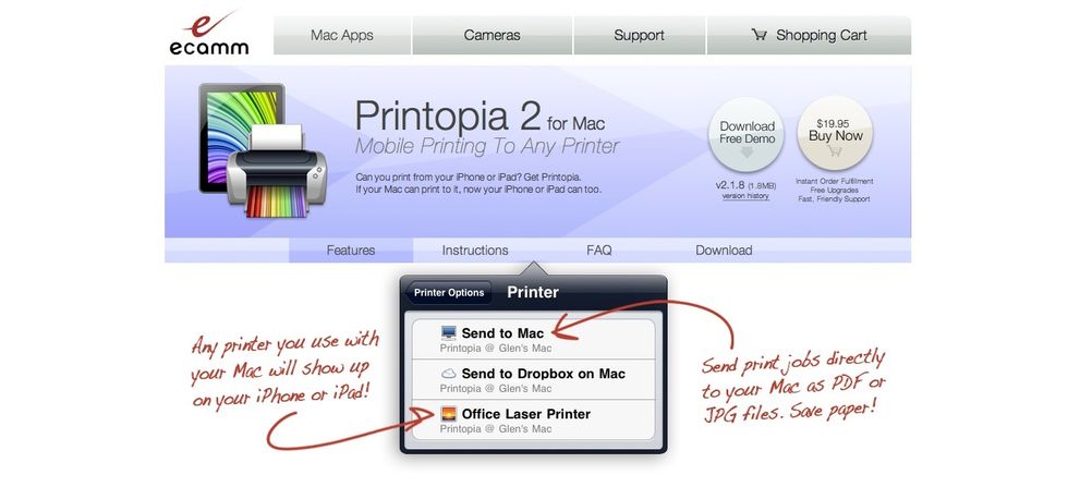 Download the Printopia (www.ecamm.com) software for Mac (on windows use Fingerprint by Collobos). Install it ;-)