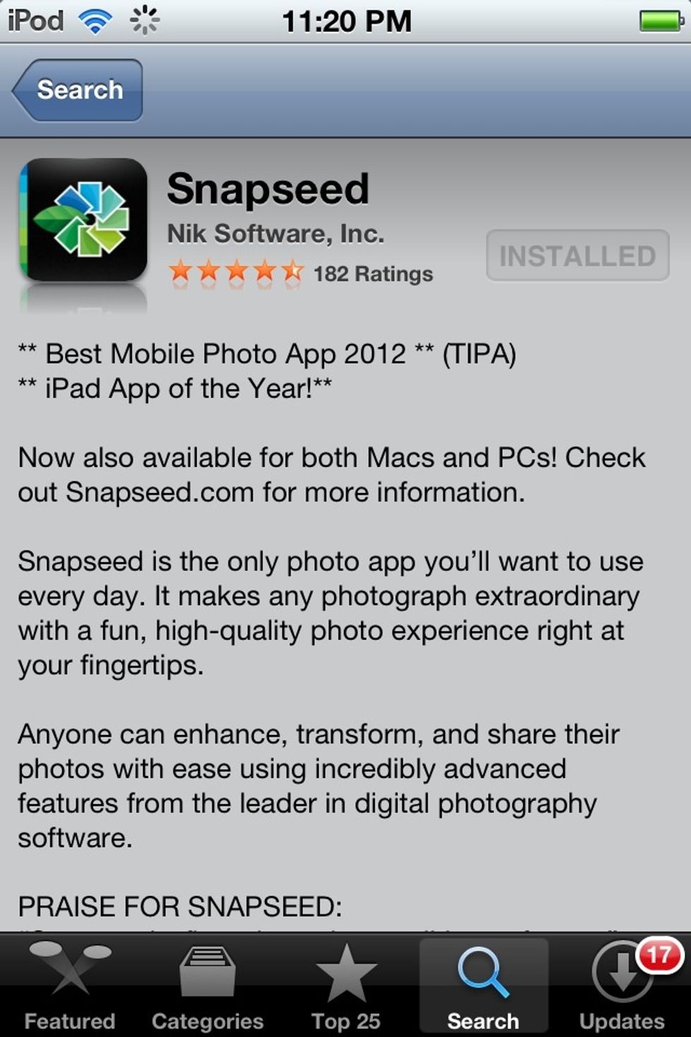 Download the SNAPSEED app by NIK SOFTWARE INC. from the app store. Price: ($5))