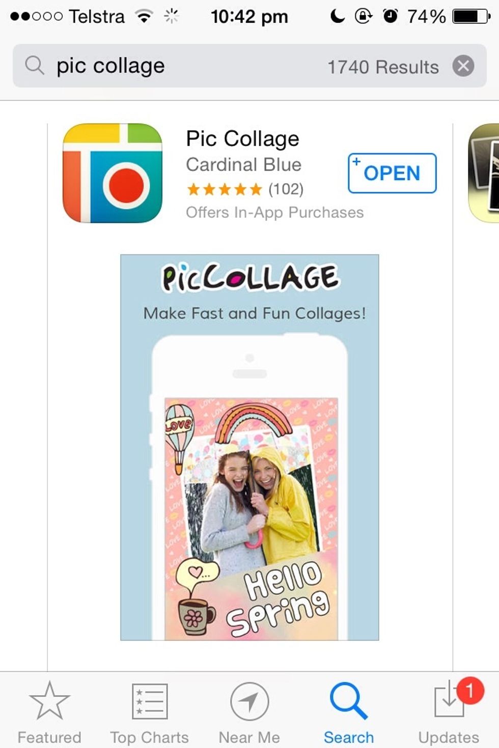 Download. This app allows you to put up to 12 pictures in a beautiful collage! Includes backgrounds for the collage and you can change the layout of your pictures.