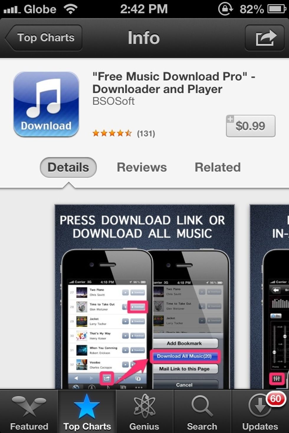 Download this app. cost 0.99 dollar