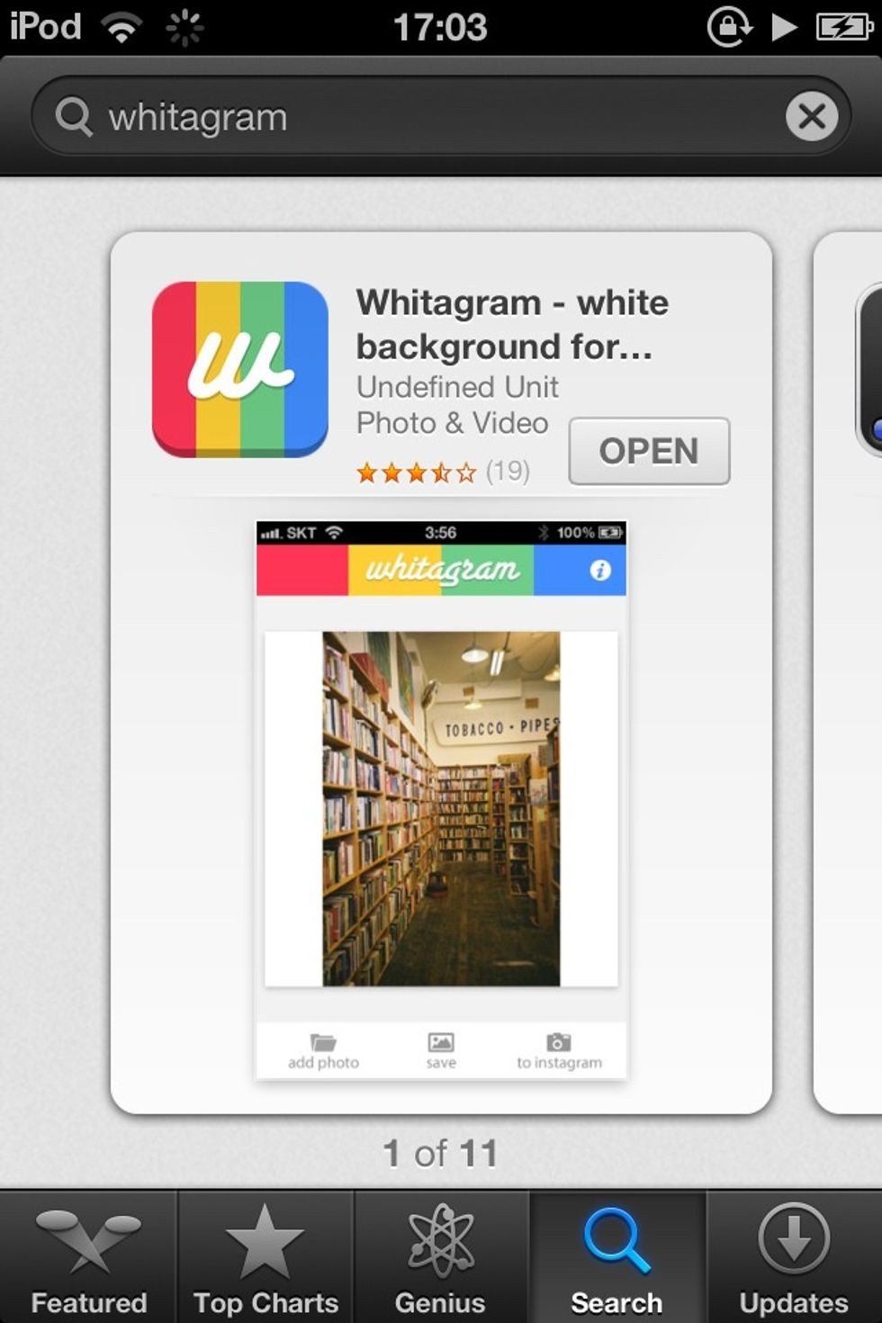 Download whitagram (not available on android)
