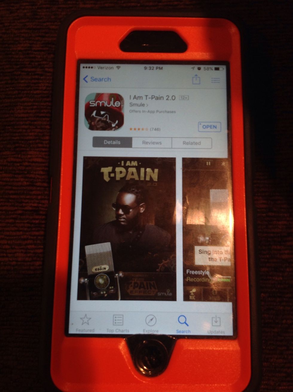 Download your auto tuning app on your phone (I used the app I Am T-Pain 2.0)