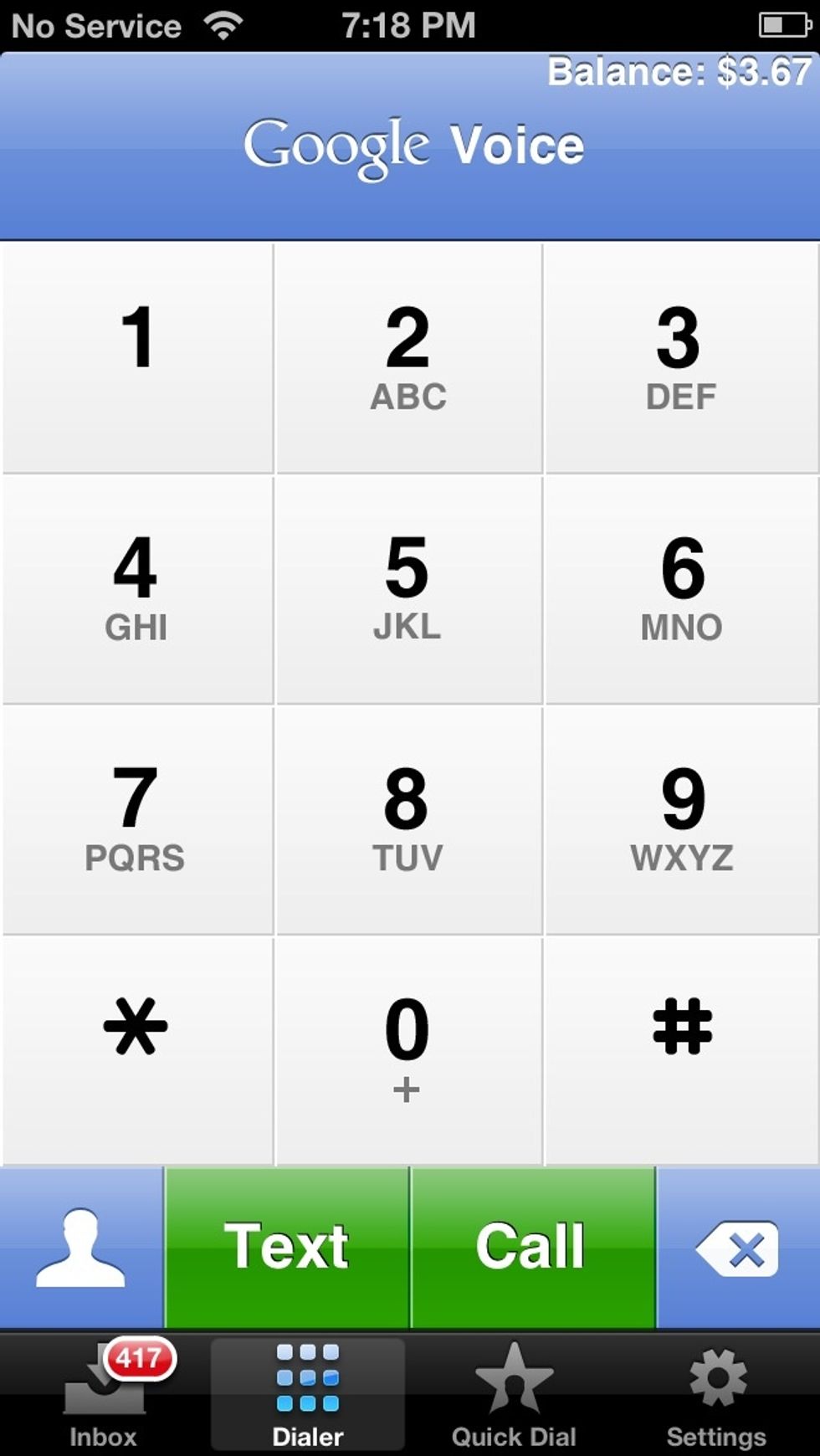 Downnload the free G Voice app to any Android or iOS phone or device. Get transcripts of voice mails in your gmail inbox, and even reply to voice mail w a text. Call outside of US for about .03 p min