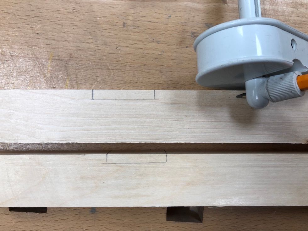 Dra ett streck mellan de andra. Kontrollm\u00e4t djupet