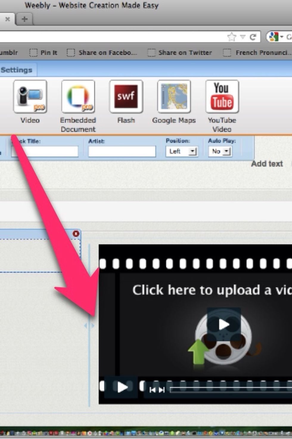 Drag and drop video widget.