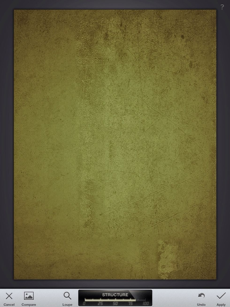 Drag to the right to increase structure details. Tap "Apply."