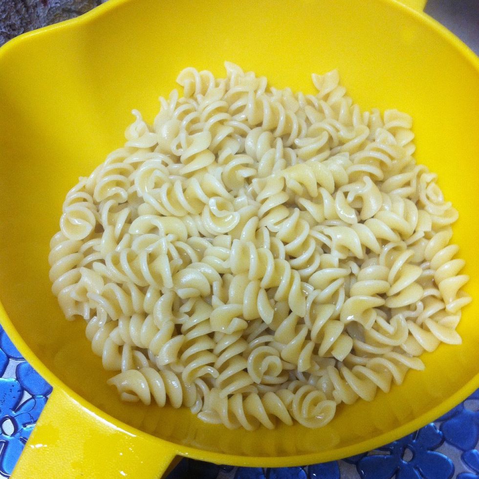 Drain after your your noodles are big and soft.