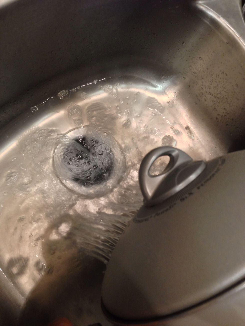 Drain again. Note: if your using a colander, just rinse the noodles under running water