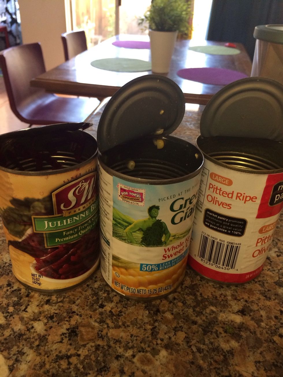 Drain all the juices out of the can ingredients