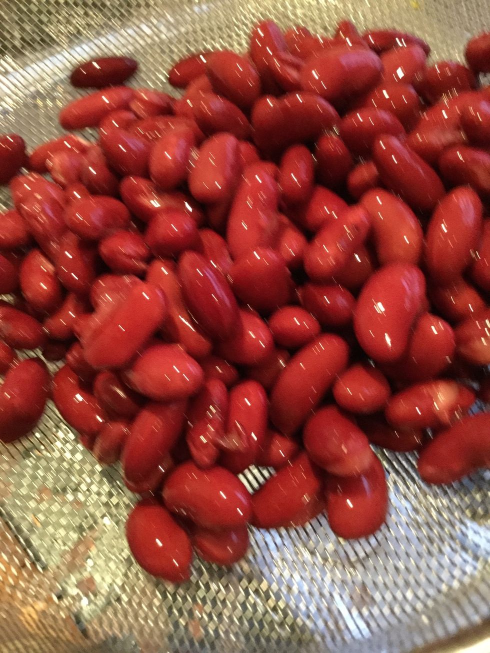 Drain and add in the kidney beans, don't forget to stir