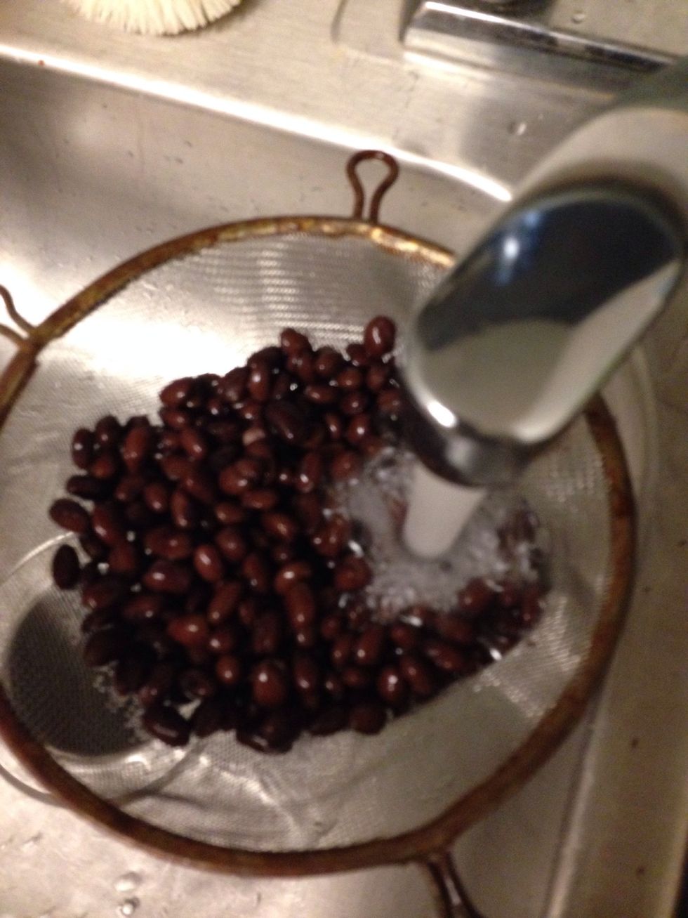 Drain and rinse the black beans.
