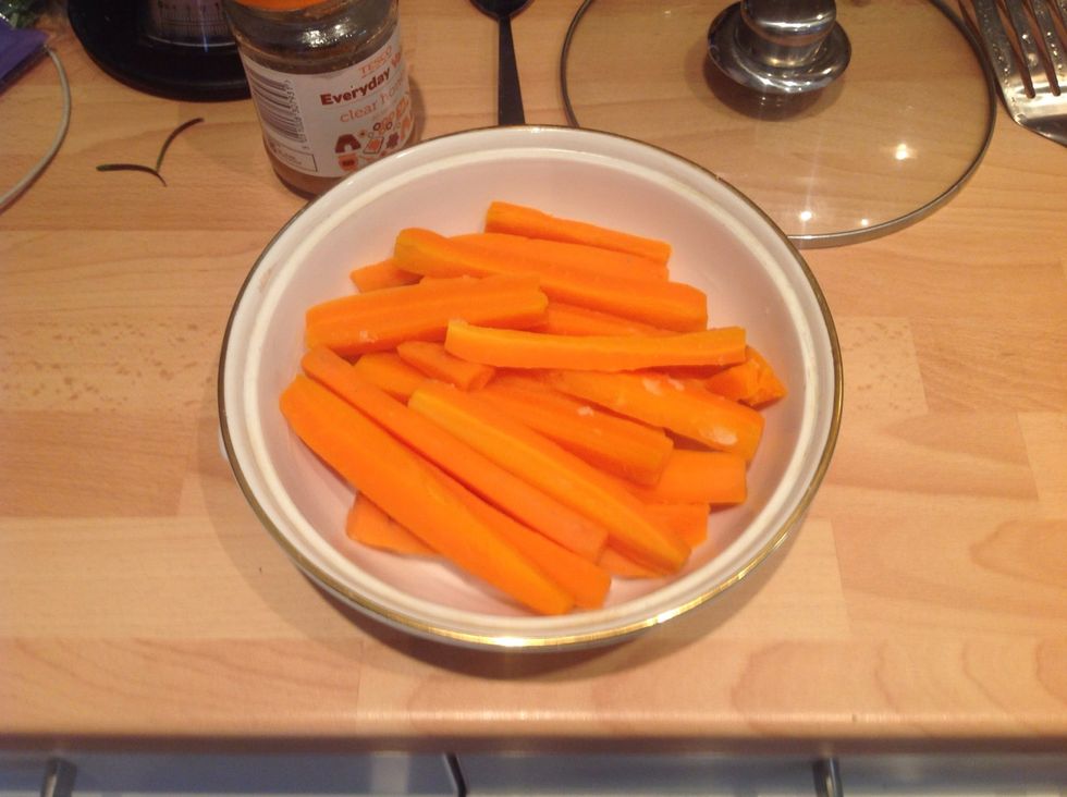 Drain and transfer to an oven proof dish