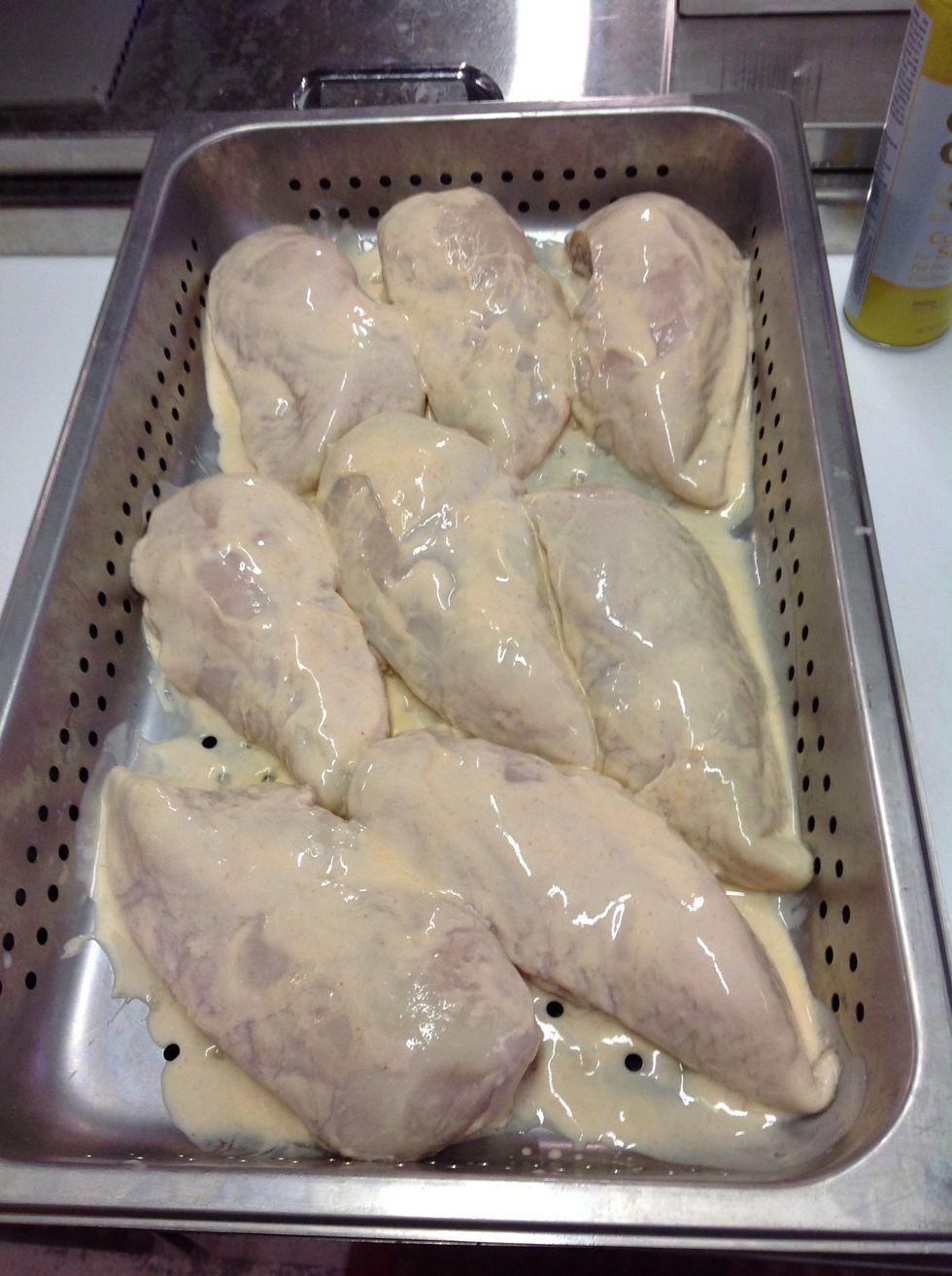 Drain chicken.