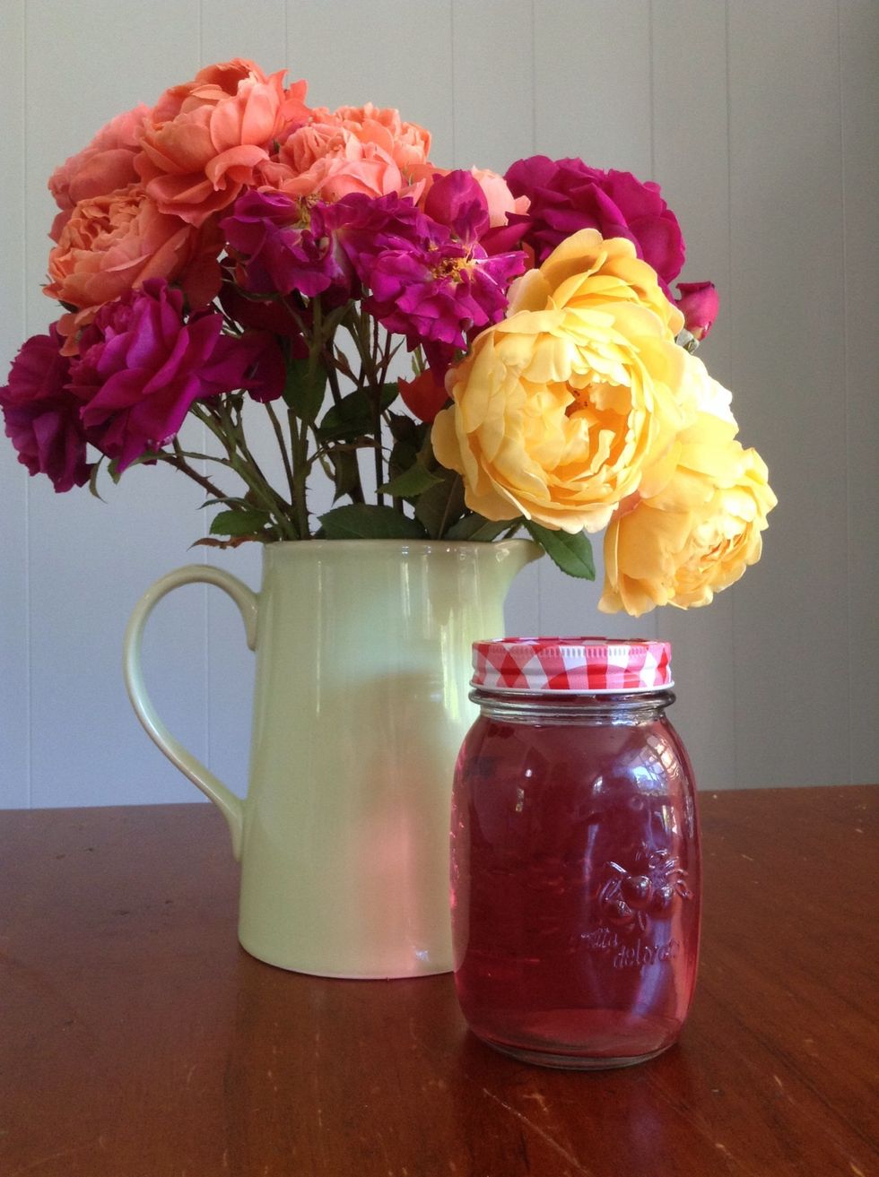 Drain into container of your choice and enjoy your rose water! \ud83c\udf39