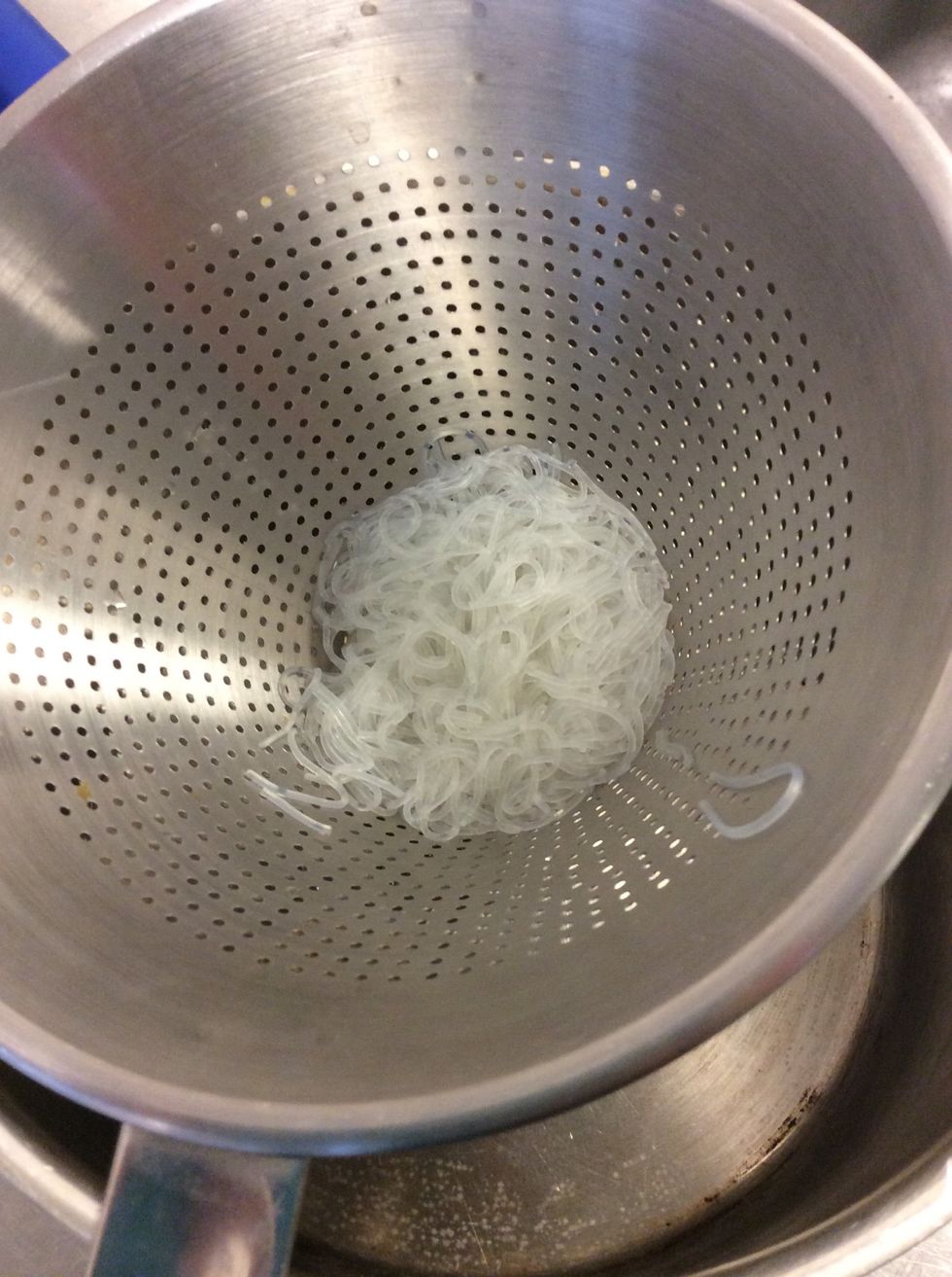 Drain of the noodles