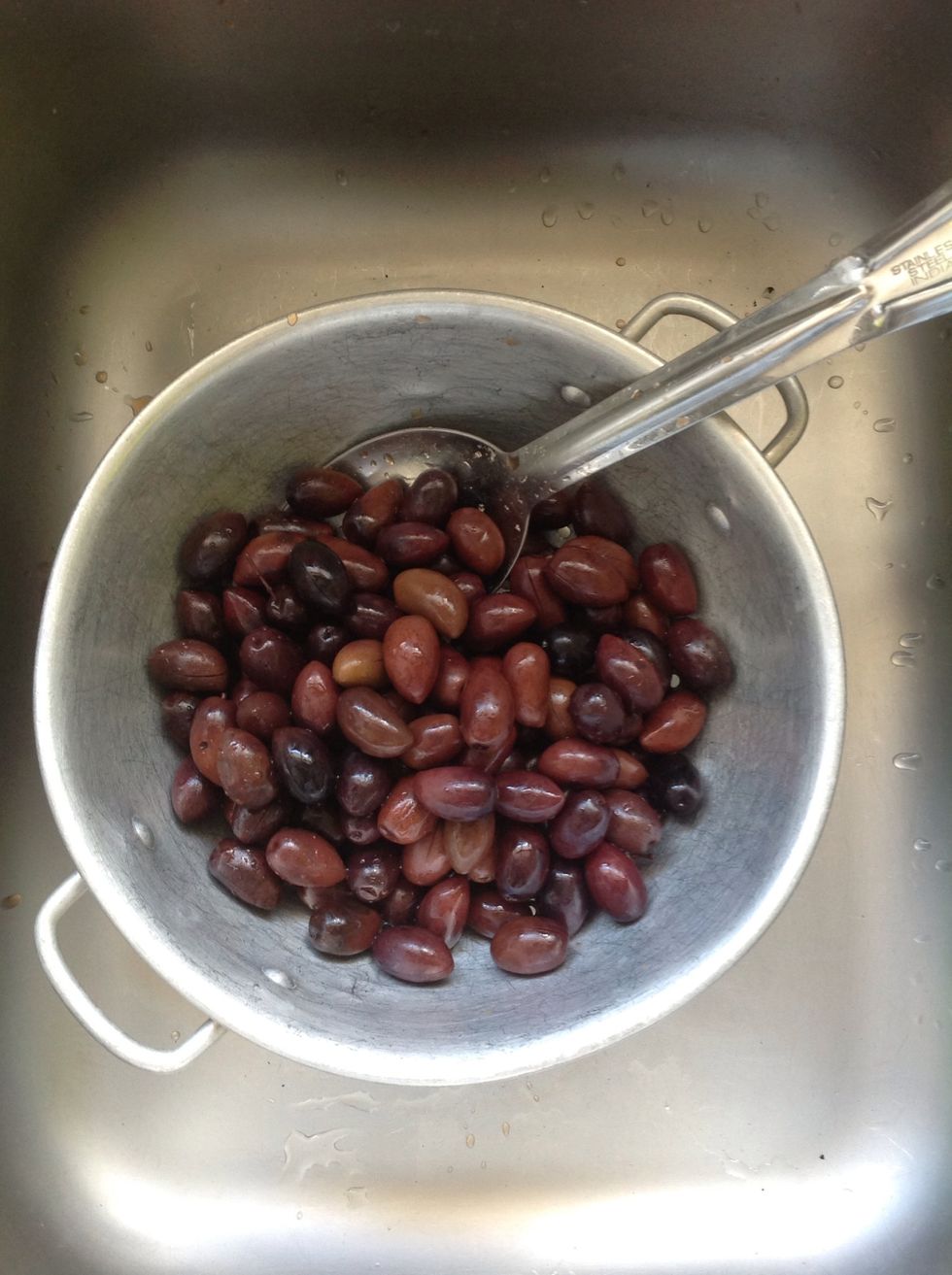Drain off the brine