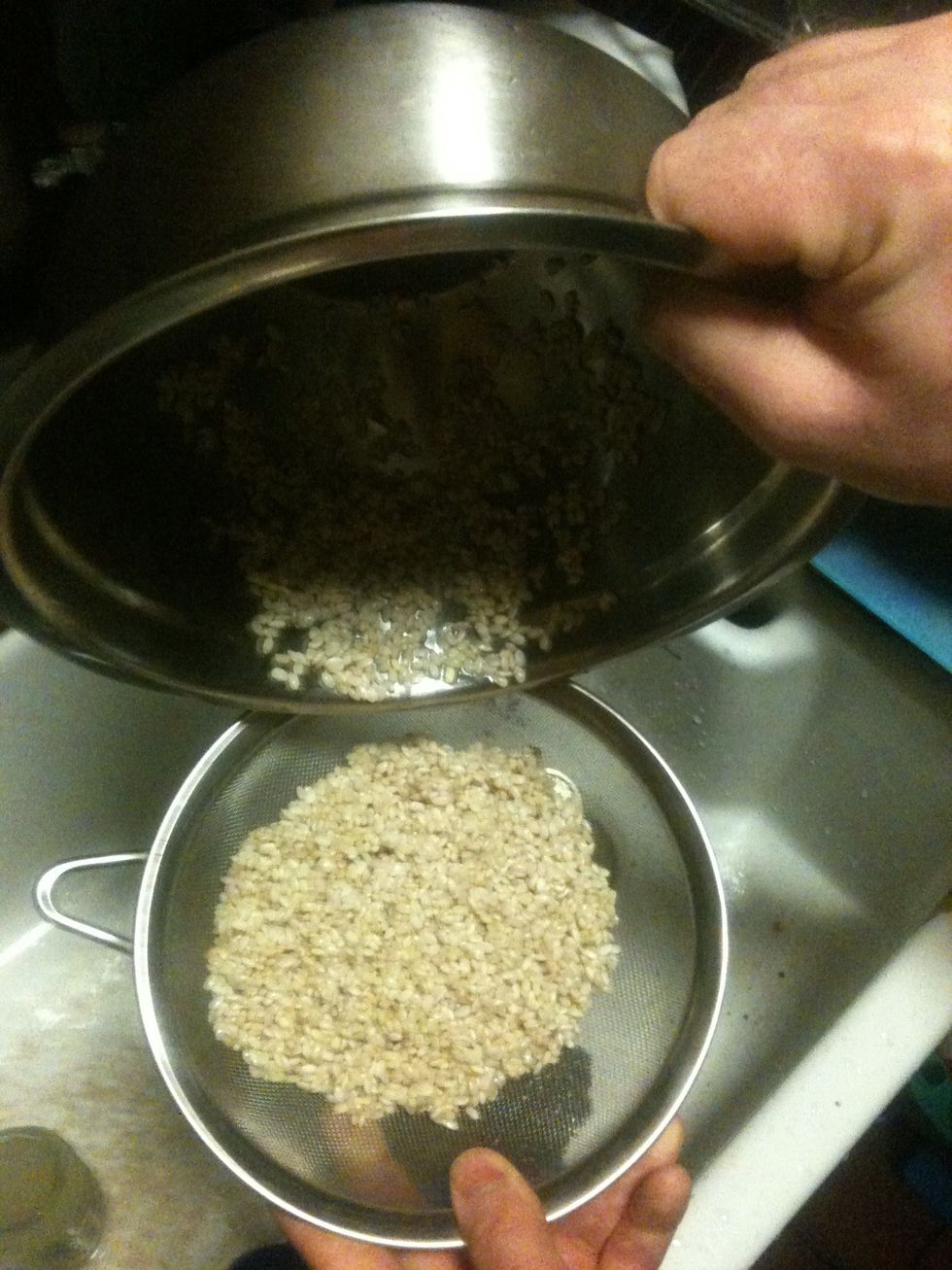 Drain off the old water.