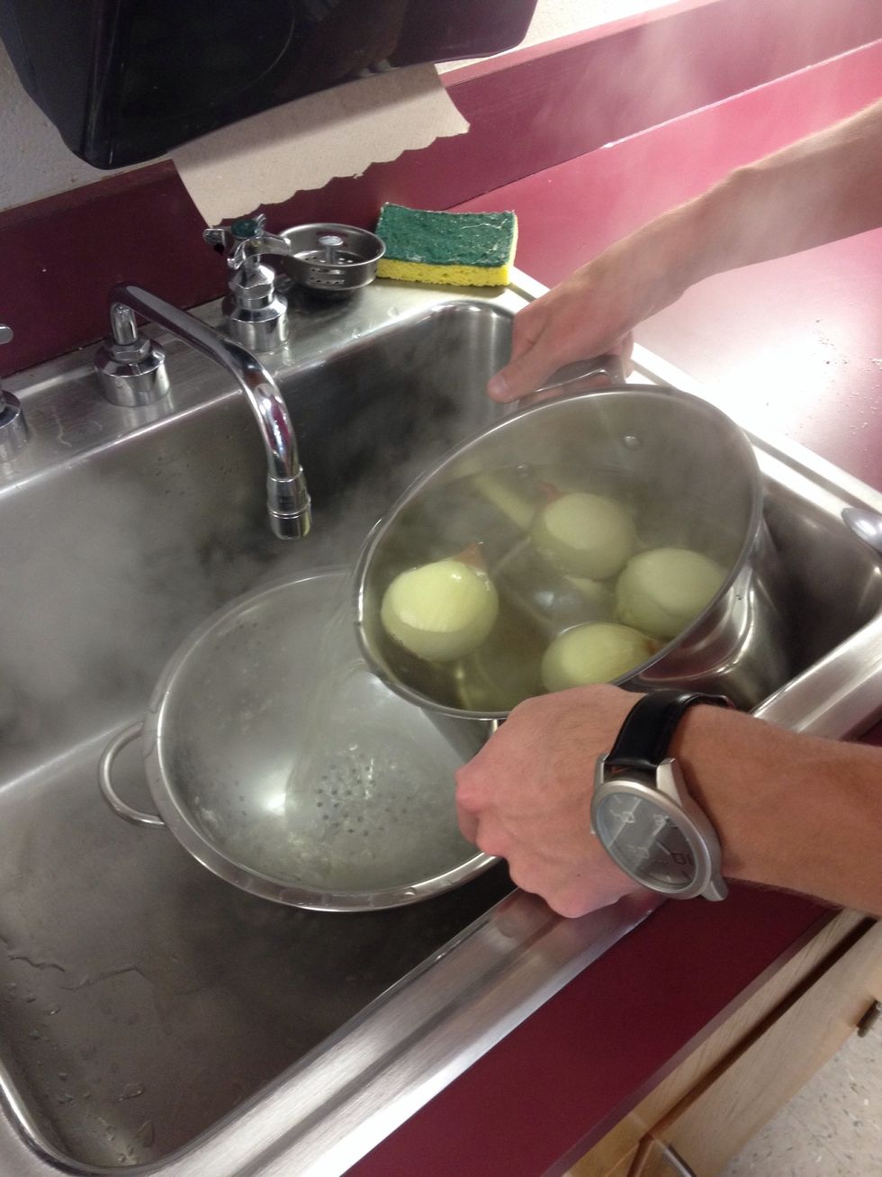 Drain onions