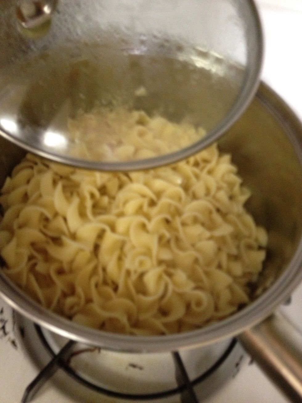 Drain pasta.