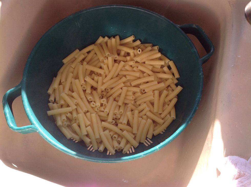 Drain pasta.