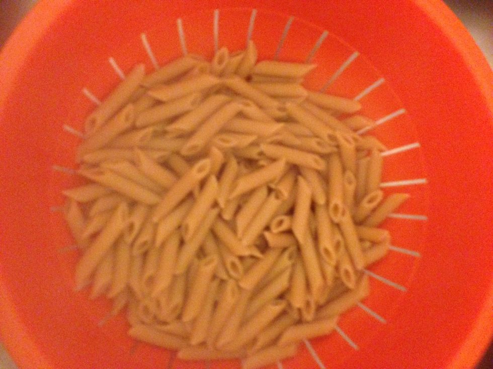 Drain pasta.
