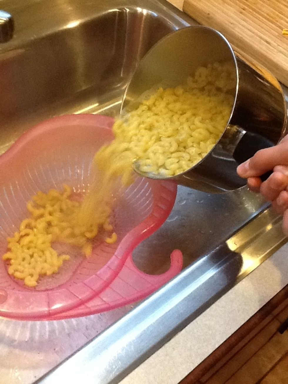 Drain pasta