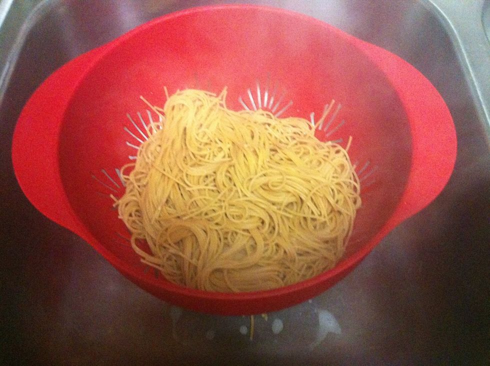 Drain pasta