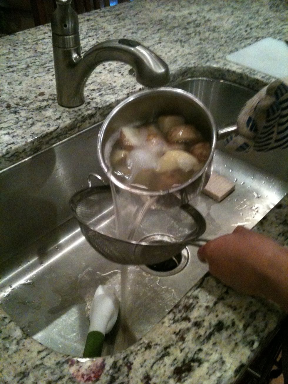 Drain potatoes