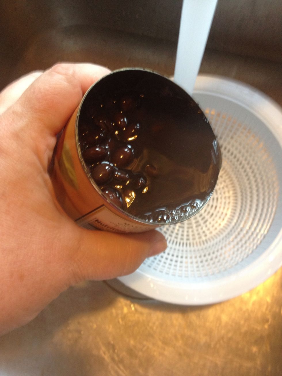 Drain the black beans.