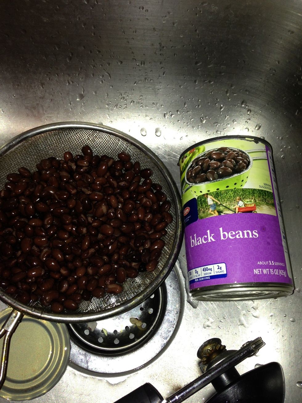 Drain the black beans