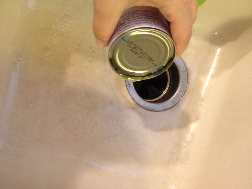 Drain the can of mushrooms