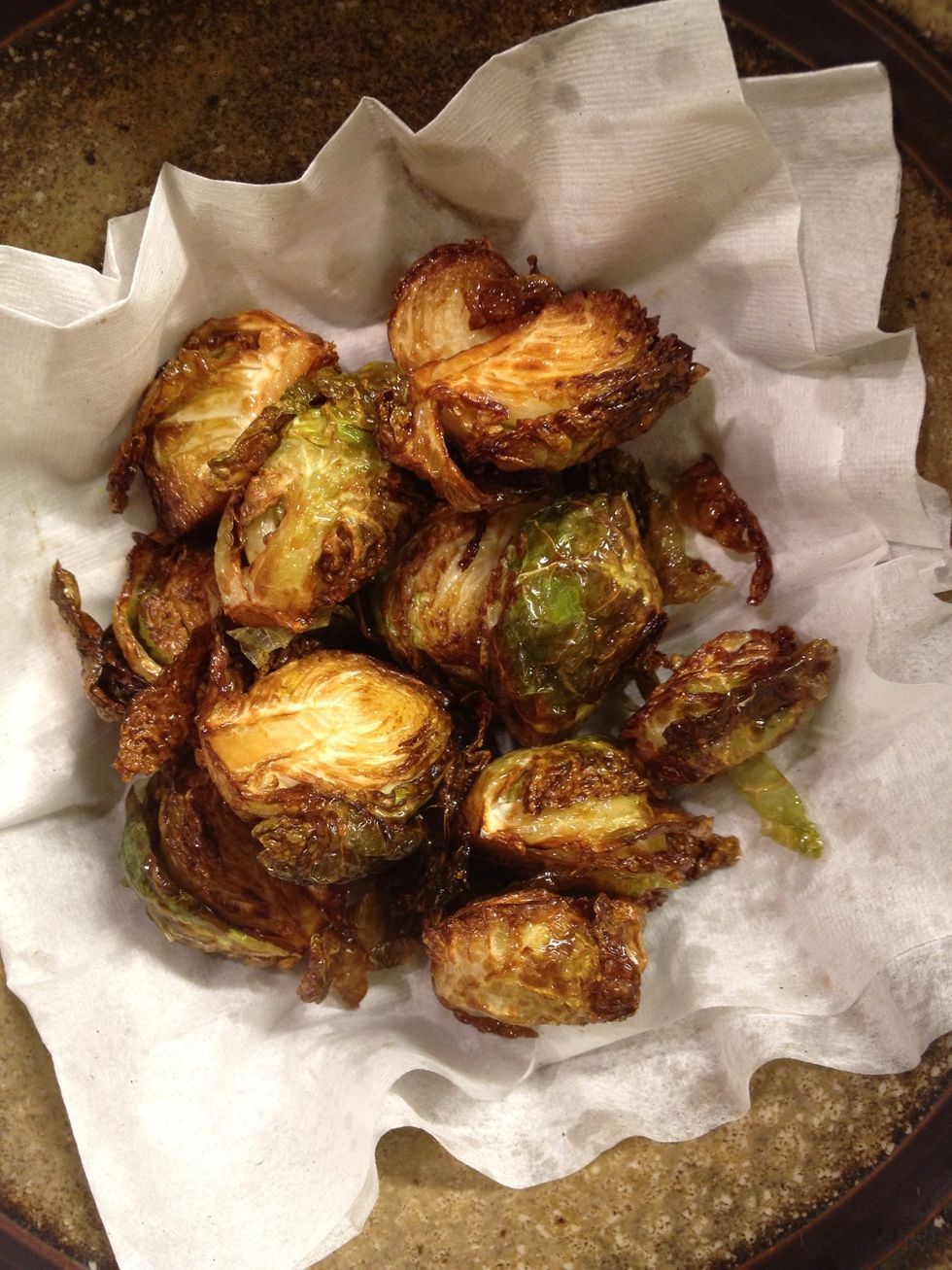 Drain the excess of oil. You can also have the option of roasting them in the oven.