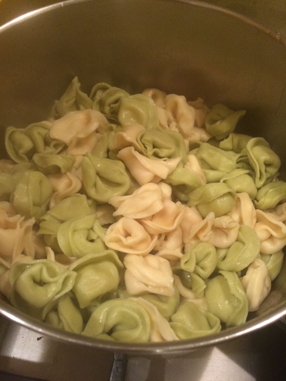 Drain the noodles when finished cooking.