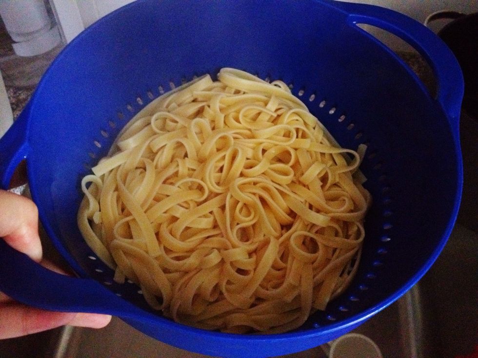 Drain the pasta.