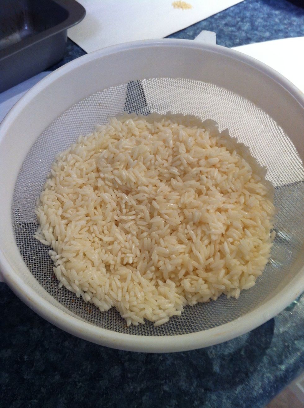 Drain the rice well