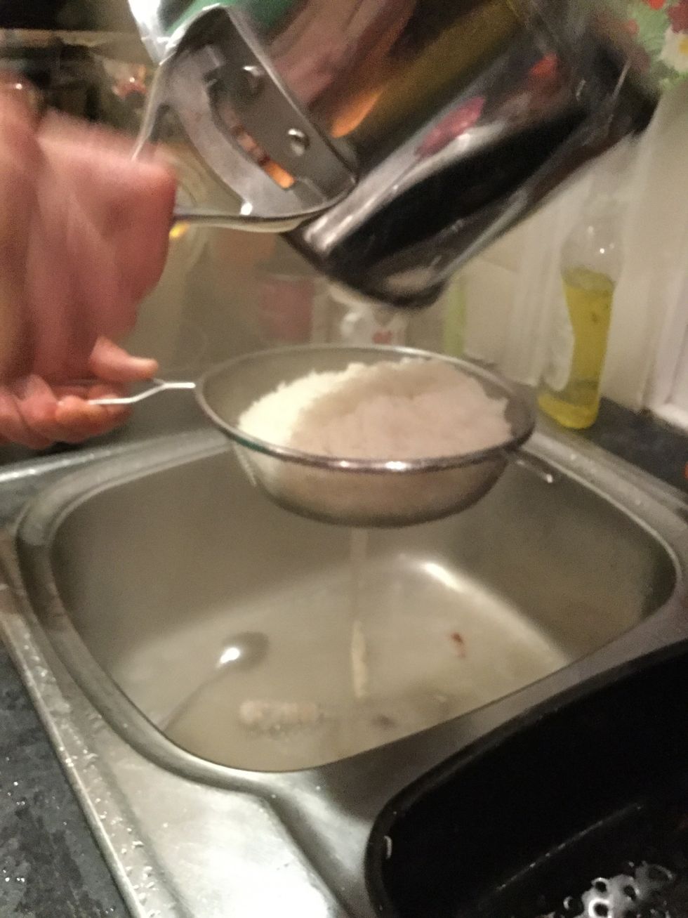 Drain the rice