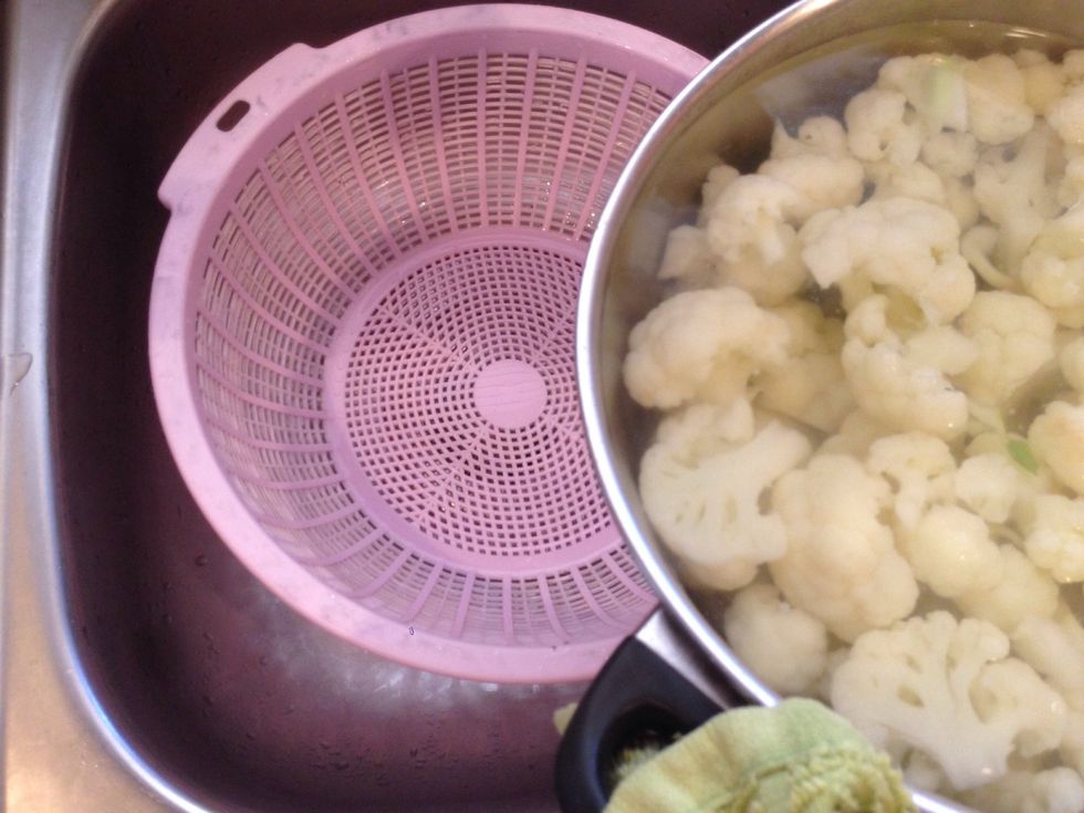 Drain your Cauliflower, but SAVE the hot water. www.foodbox.tv