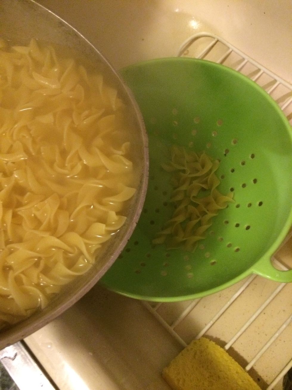 Drain your noodles but do not rinse.