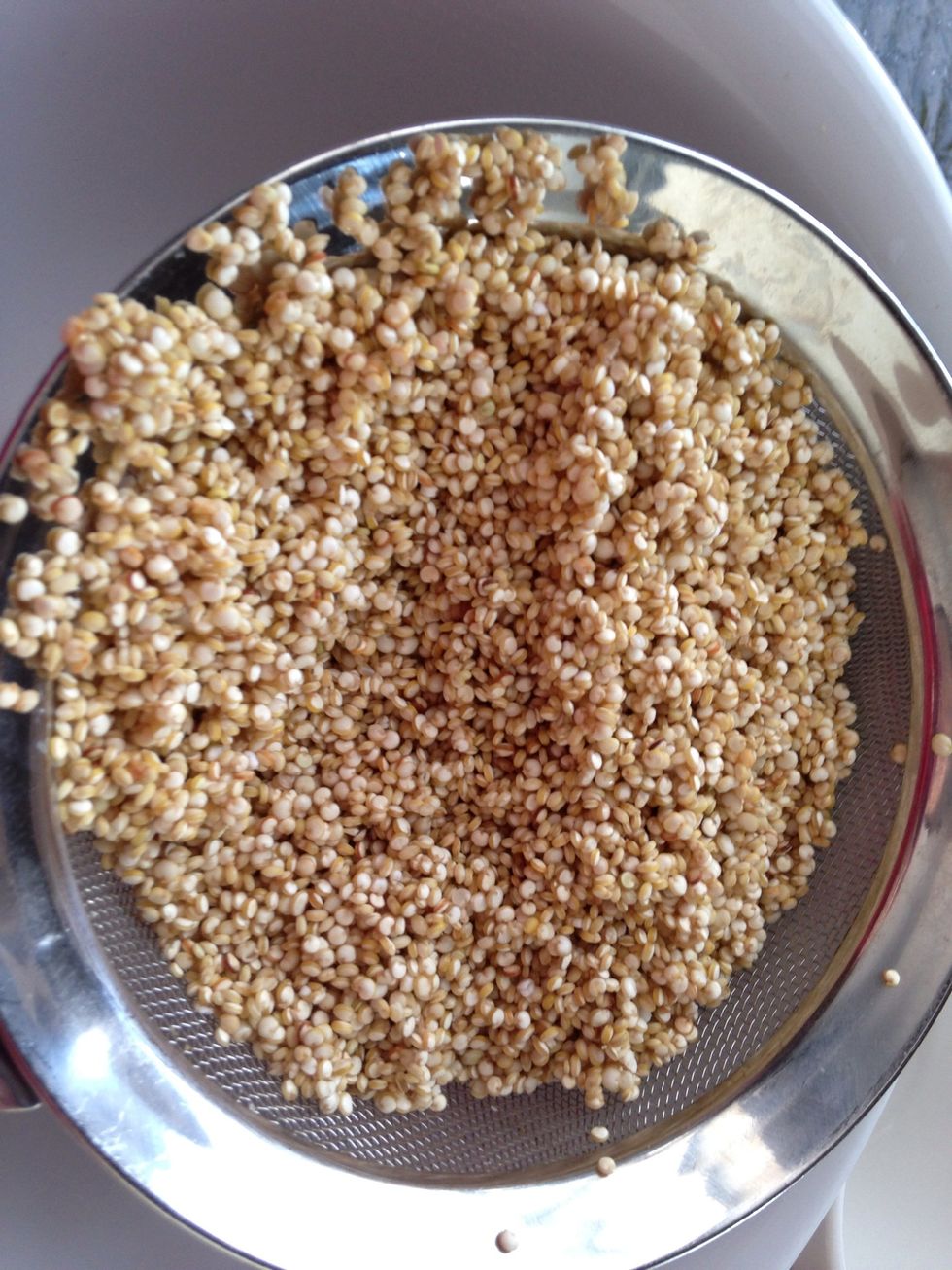 Drain your quinoa