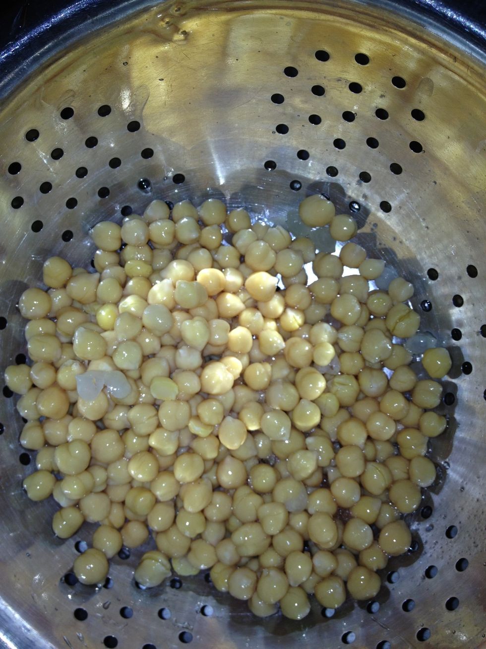 drain your tin of chickpeas and rinse