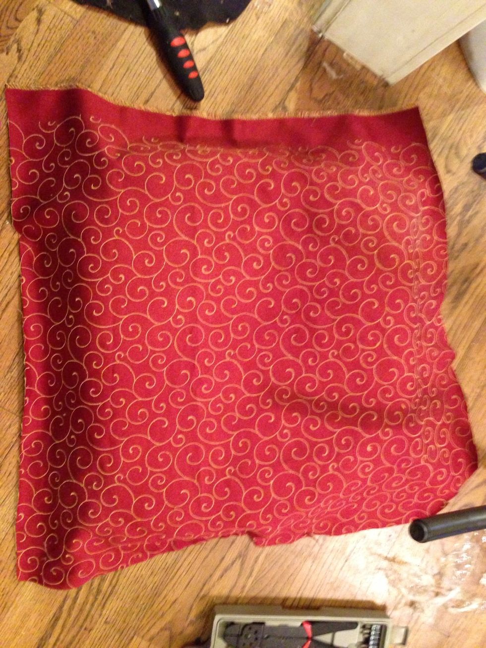 Drape and position your new fabric and remove any wrinkles.